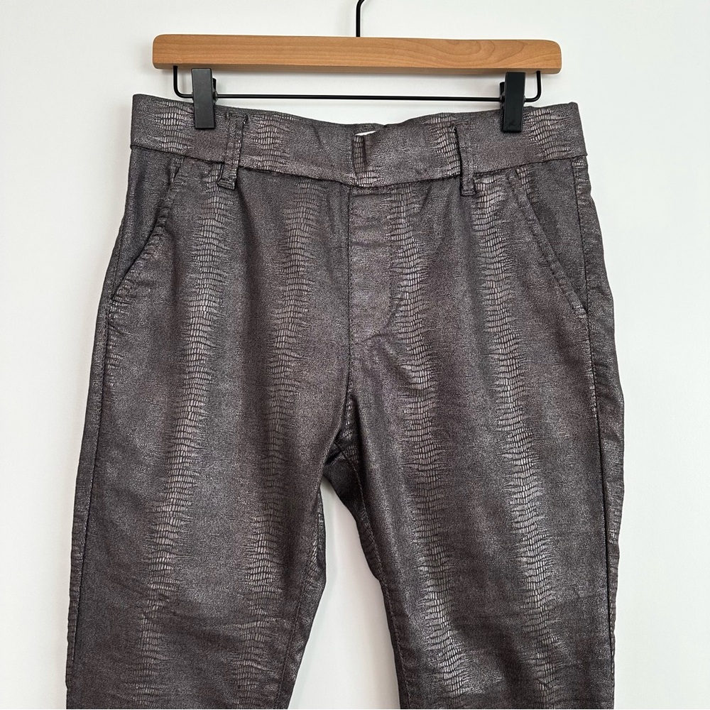 Bevy Flog Dafna Metallic Shimmer Python Snake Pan… - image 5